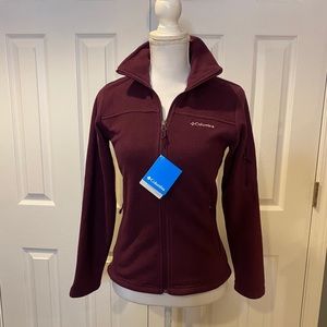 Burgundy Columbia Fleece Jacket Size S 